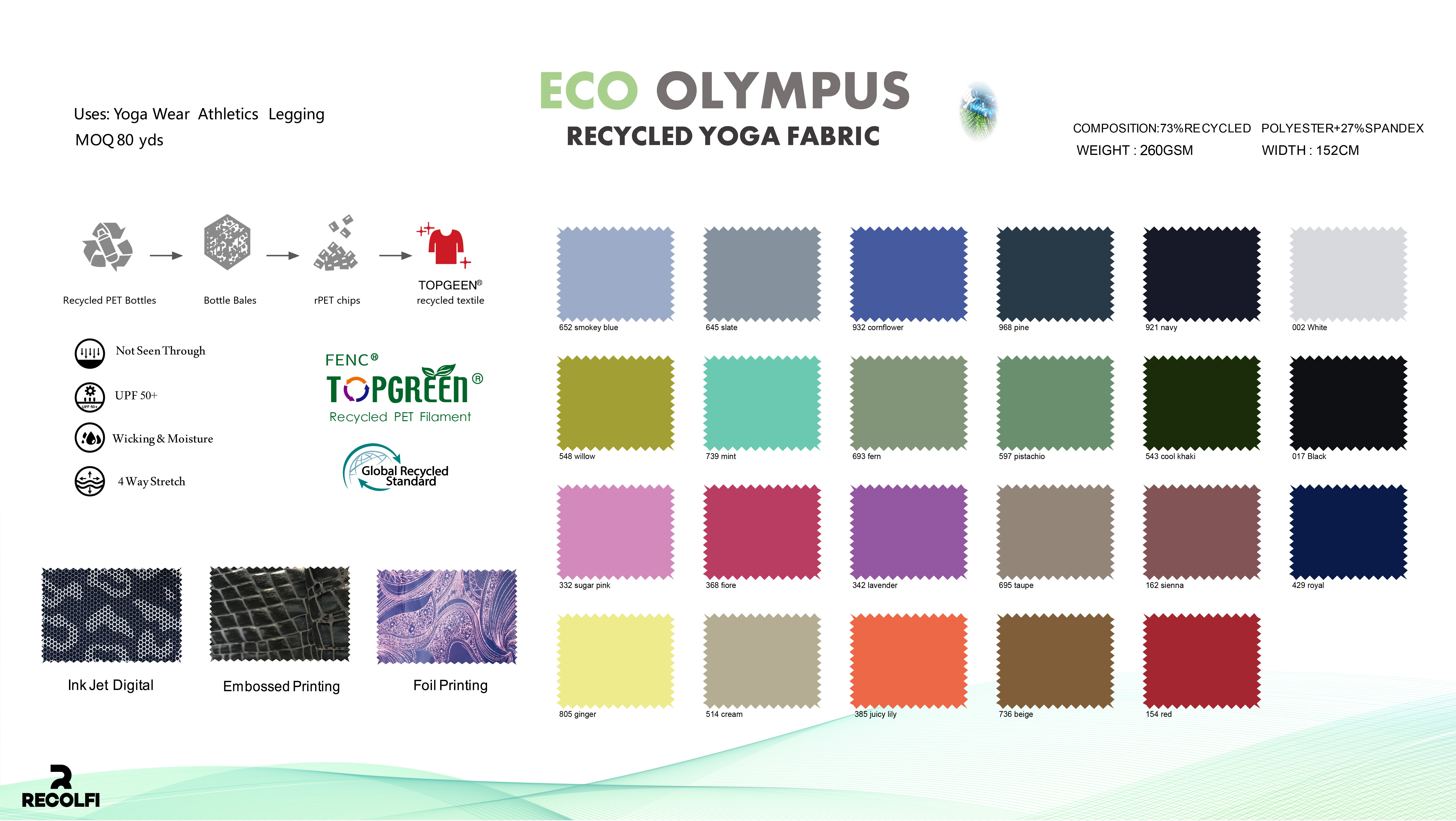 China am besten Activewear hergestellt von aufbereitetem Plastik en ventes
